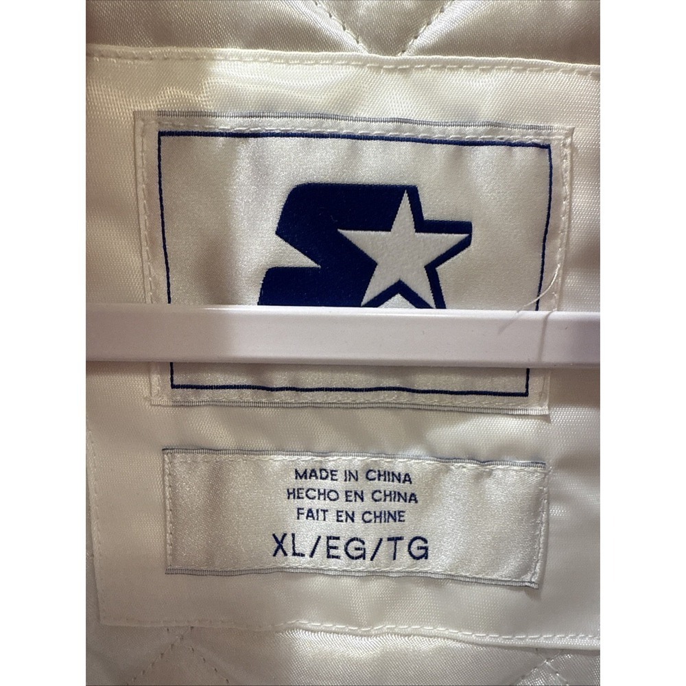 White/Scarlet San Francisco 49ers Historic Logo Renegade Satin Varsity Jacket - Picture 7 of 7